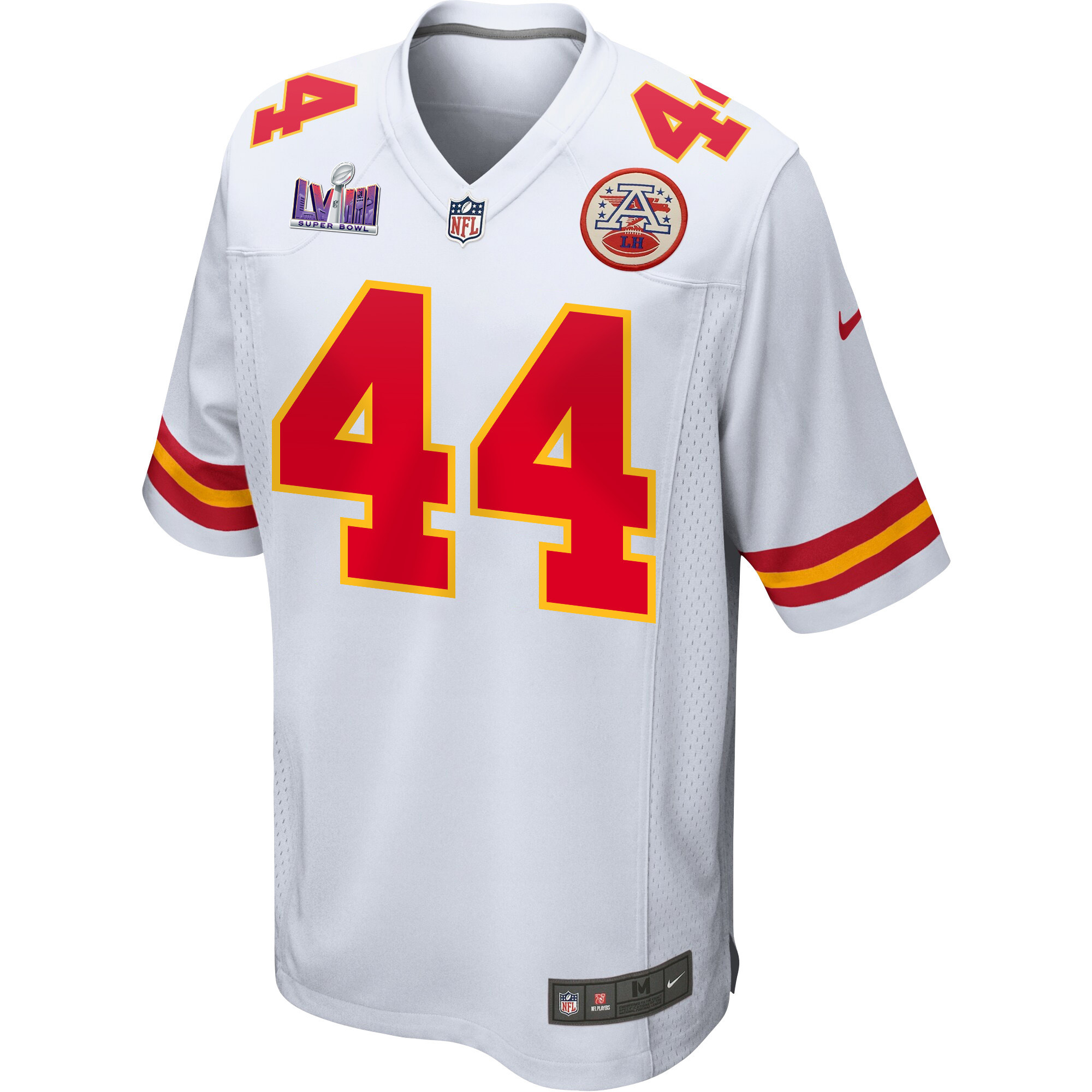 Cam Jones 44 Kansas City Chiefs Super Bowl LVIII Patch Game Men Jersey - White JS8895 nicesnker - Image 2