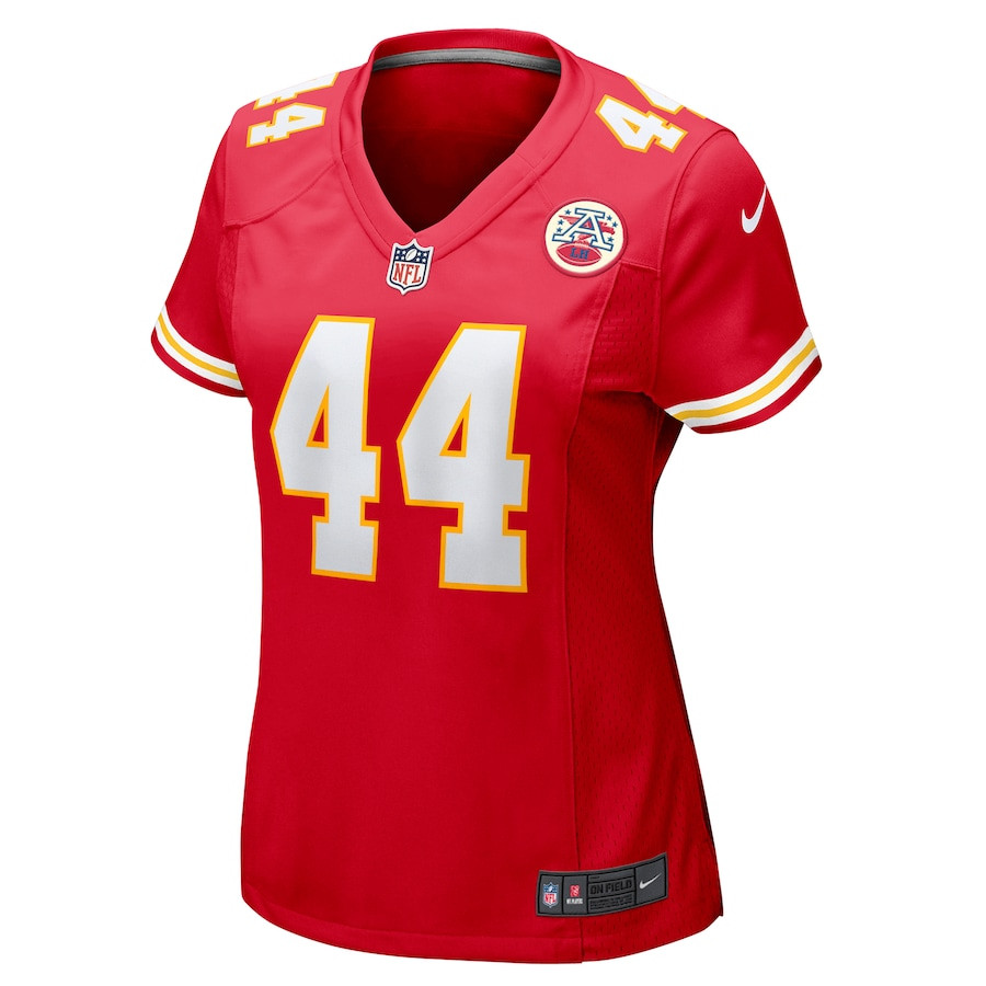 Cam Jones 44 Kansas City Chiefs Women's Game Jersey - Red JS8849 nicesnker - Image 2