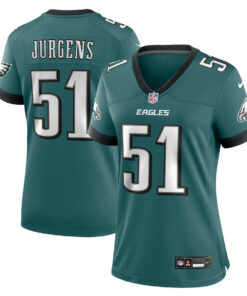 Cam Jurgens 51 Philadelphia Eagles Women's Team Game Jersey - Midnight Green JS7304 nicesnker