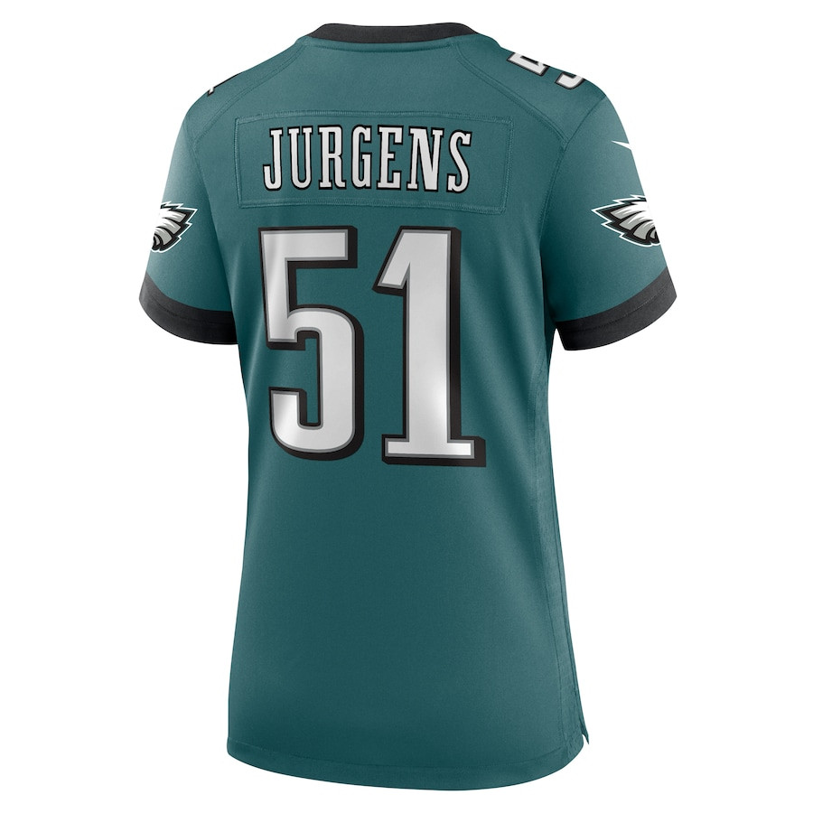Cam Jurgens 51 Philadelphia Eagles Women's Team Game Jersey - Midnight Green JS7304 nicesnker - Image 3