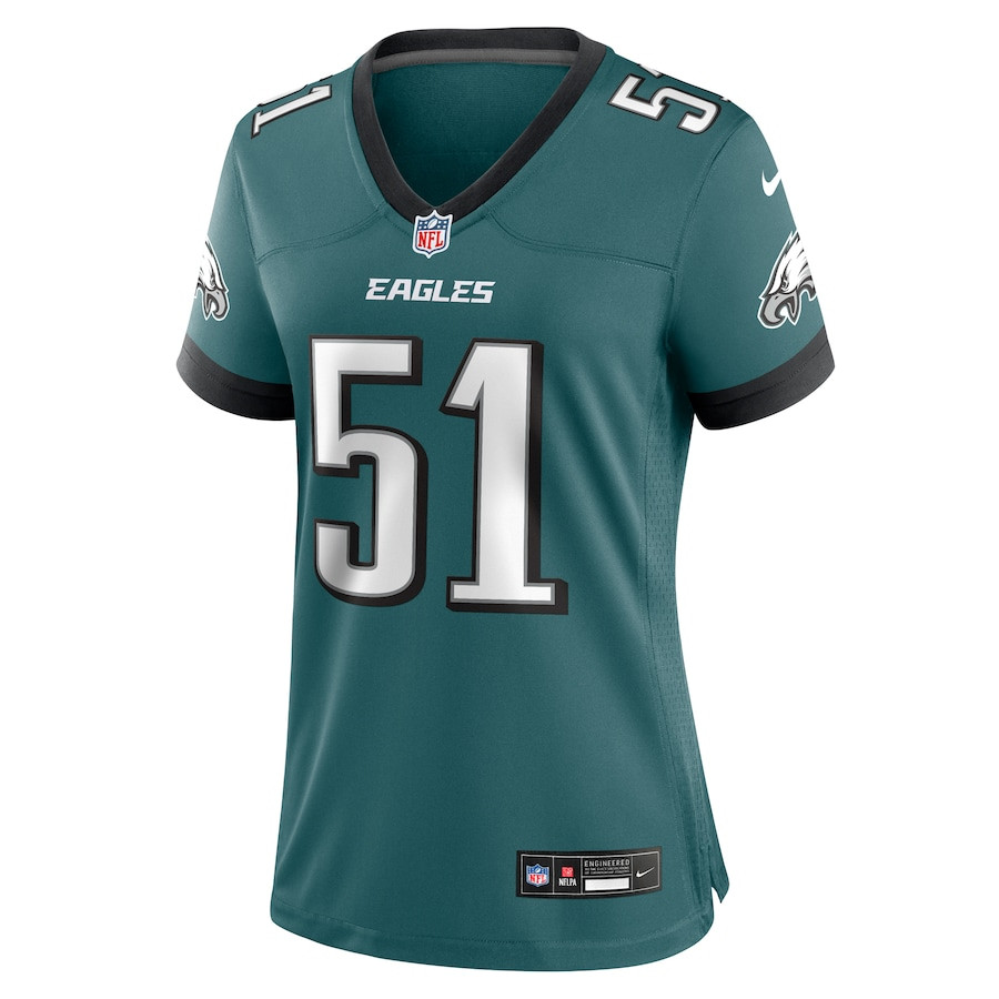 Cam Jurgens 51 Philadelphia Eagles Women's Team Game Jersey - Midnight Green JS7304 nicesnker - Image 2