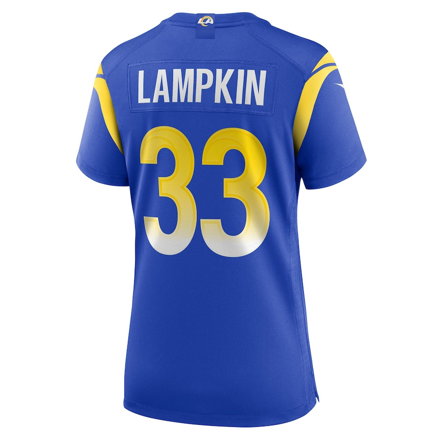 Cam Lampkin 33 Los Angeles Rams Women's Game Jersey - Royal JS4942 nicesnker - Image 3