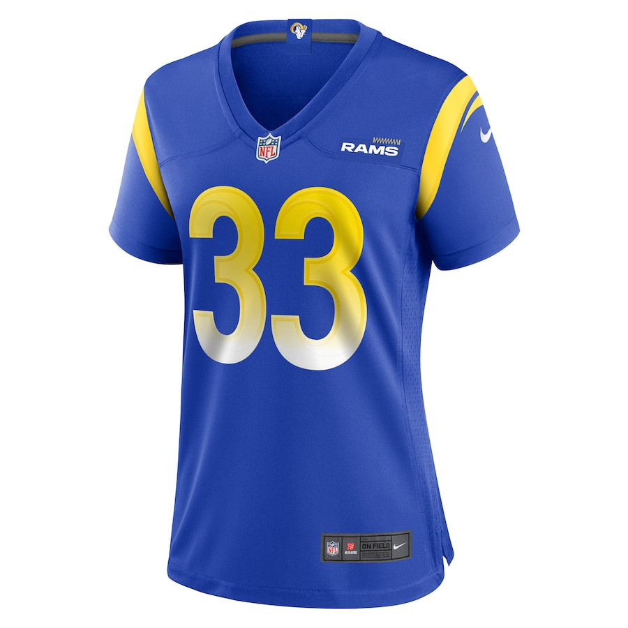 Cam Lampkin 33 Los Angeles Rams Women's Game Jersey - Royal JS4942 nicesnker - Image 2
