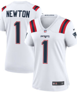 Cam Newton 1 New England Patriots Women Game Jersey - White JS8943 nicesnker