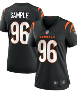 Cam Sample 96 Cincinnati Bengals Women Game Jersey - Black JS6694 nicesnker