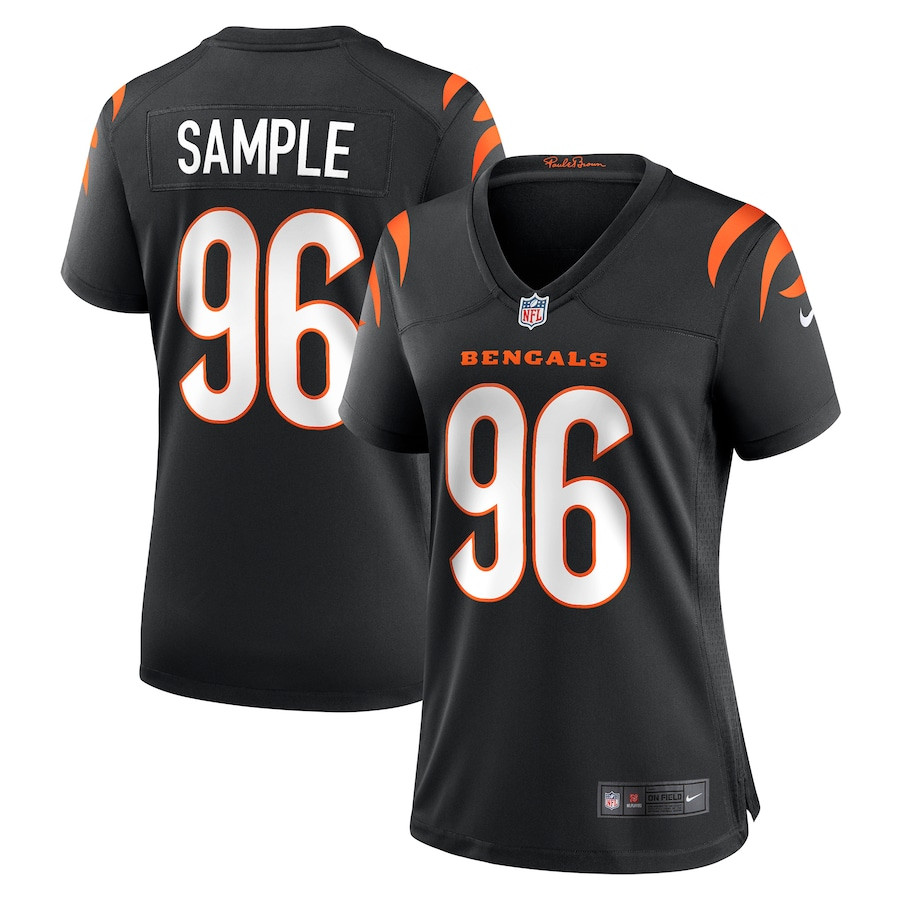 Cam Sample 96 Cincinnati Bengals Women Game Jersey - Black JS6694 nicesnker