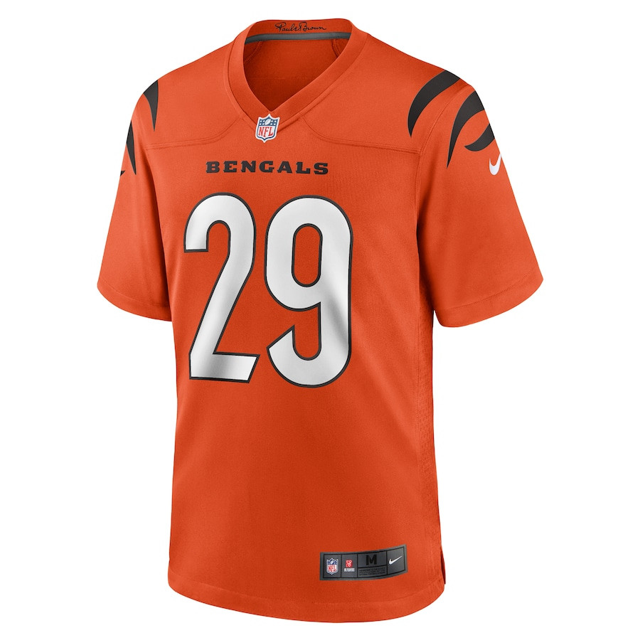 Cam Taylor-Britt 29 Cincinnati Bengals Alternate Game Men Jersey - Orange JS4428 nicesnker - Image 2
