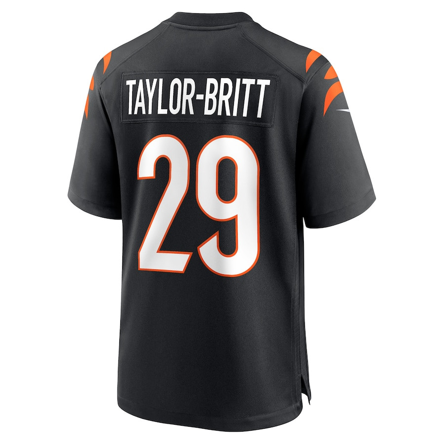 Cam Taylor-Britt 29 Cincinnati Bengals Game Men Jersey - Black JS7075 nicesnker - Image 3