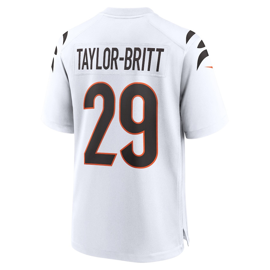 Cam Taylor-Britt 29 Cincinnati Bengals Game Men Jersey - White JS6840 nicesnker - Image 3