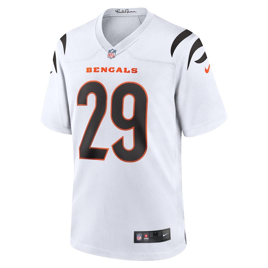 Cam Taylor-Britt 29 Cincinnati Bengals Game Men Jersey - White JS6840 nicesnker - Image 2
