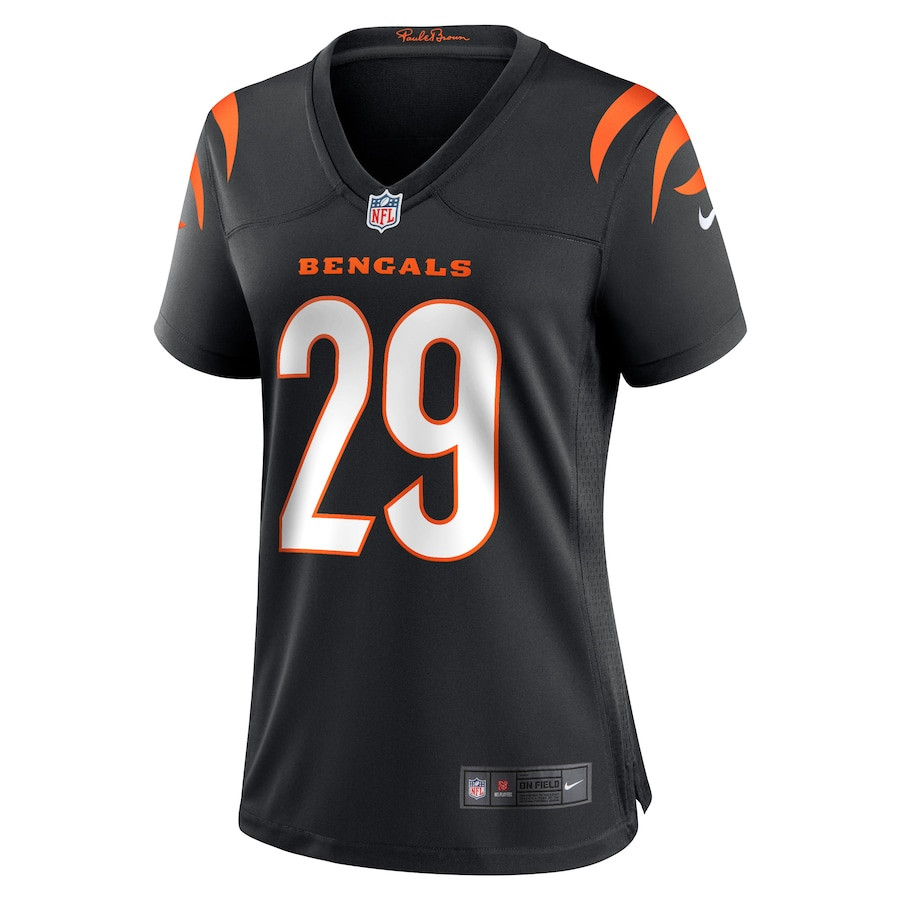 Cam Taylor-Britt 29 Cincinnati Bengals Women Game Jersey - Black JS8312 nicesnker - Image 2
