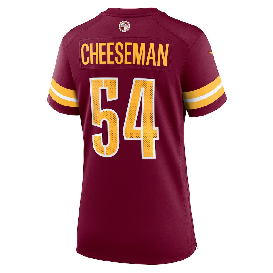 Camaron Cheeseman 54 Washington Commanders Women Game Jersey - Burgundy JS2146 nicesnker - Image 3