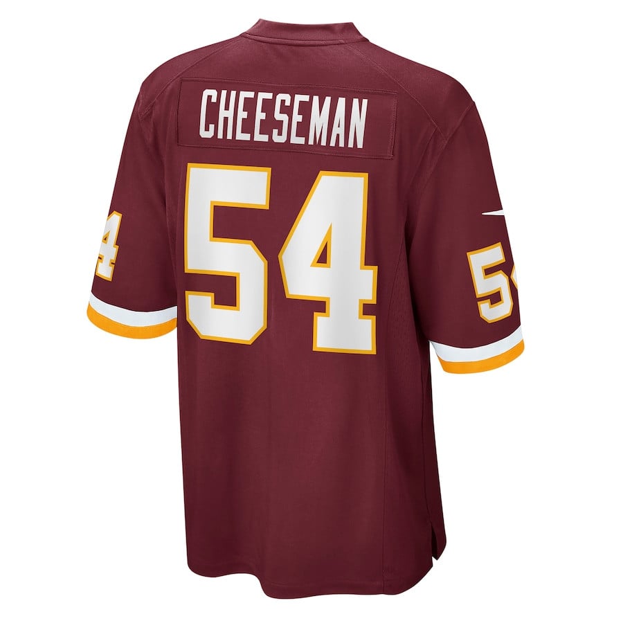 Camaron Cheeseman 54 Washington Football Team Men Game Jersey - Burgundy JS9210 nicesnker - Image 3