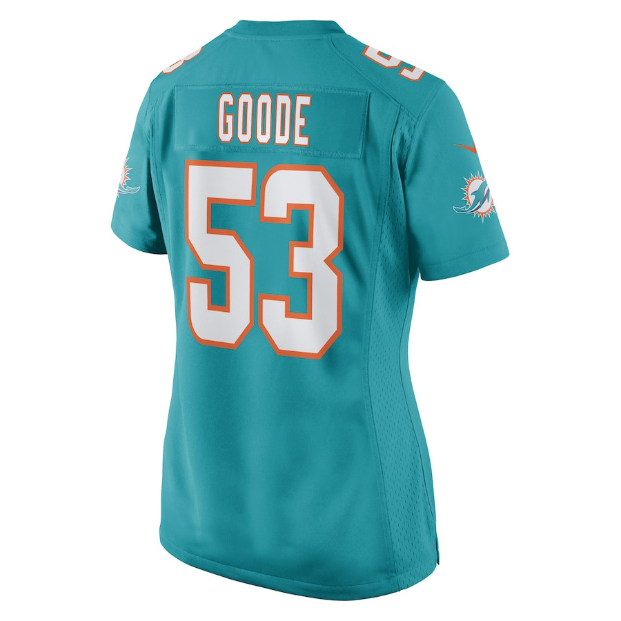 Cameron Goode 53 Miami Dolphins Women Game Jersey - Aqua JS7319 nicesnker - Image 3