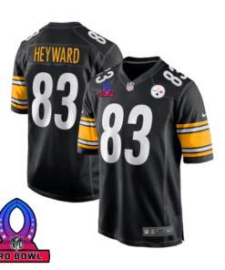 Cameron Heyward 83 Pittsburgh Steelers 2025 Pro Bowl Patch Game Men Jersey - Black JS3110 nicesnker