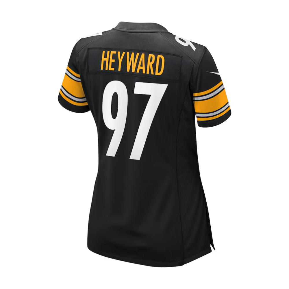 Cameron Heyward 97 Pittsburgh Steelers 2025 Pro Bowl Patch Women Game Jersey - Black JS4331 nicesnker - Image 2