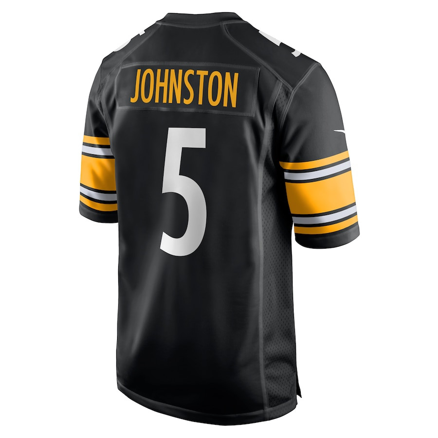 Cameron Johnston 5 Pittsburgh Steelers Game Men Jersey - Black JS6991 nicesnker - Image 3