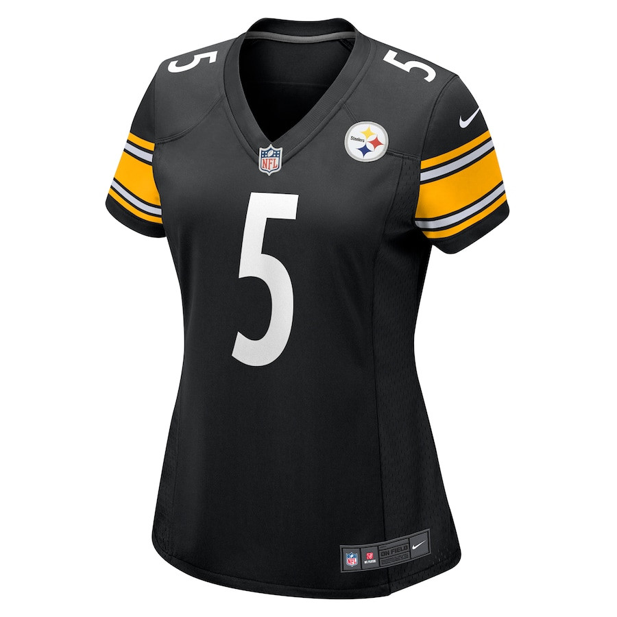Cameron Johnston 5 Pittsburgh Steelers Women's Game Jersey - Black JS3854 nicesnker - Image 2