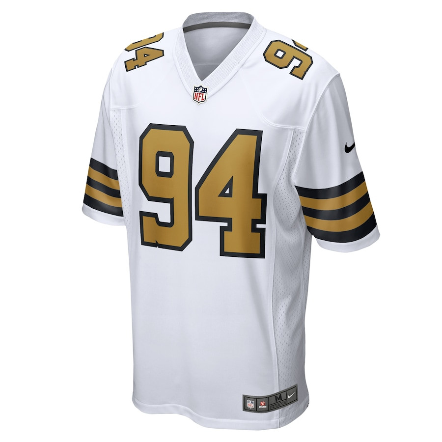 Cameron Jordan 94 New Orleans Saints Alternate Game Men Jersey - White JS8350 nicesnker - Image 2