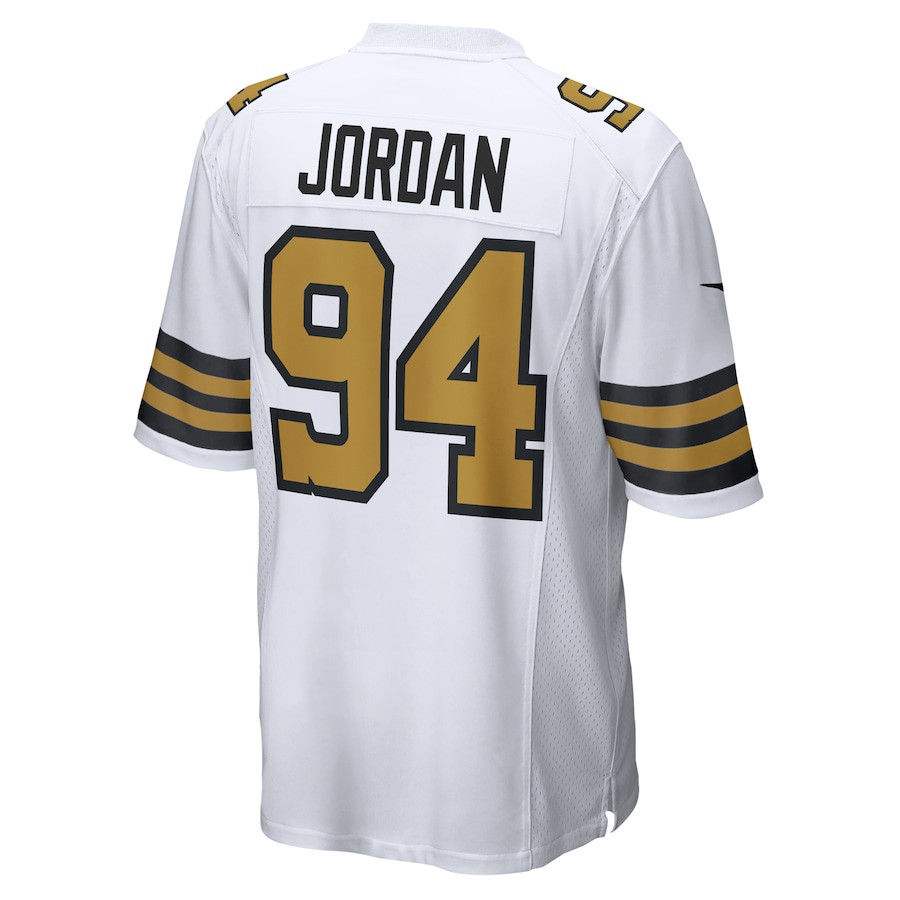 Cameron Jordan 94 New Orleans Saints Alternate Game Men Jersey - White JS8350 nicesnker - Image 3