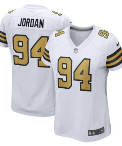 Cameron Jordan 94 New Orleans Saints Women Alternate Game Jersey - White JS4175 nicesnker