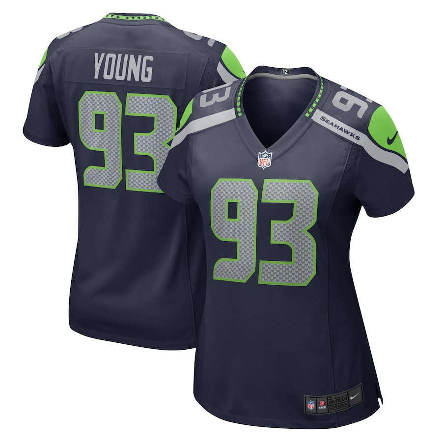 Cameron Young 93 Seattle Seahawks Women's Game Jersey - College Navy JS2630 nicesnker