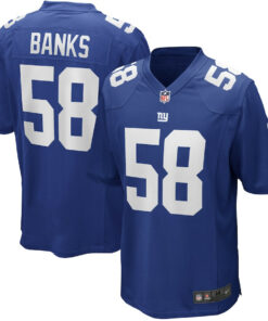 Carl Banks 58 New York Giants Men Game Retired Jersey - Royal JS1226 nicesnker