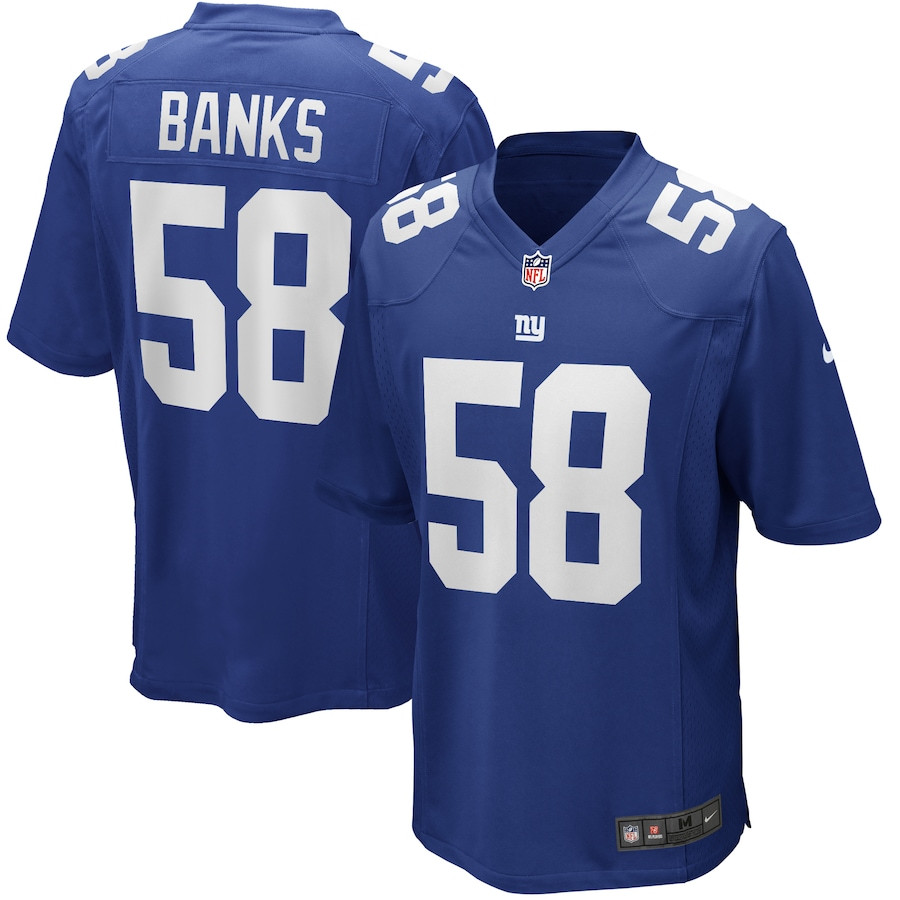 Carl Banks 58 New York Giants Men Game Retired Jersey - Royal JS1226 nicesnker