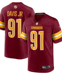 Carl Davis Jr. 91 Washington Commanders Team Game Men Jersey - Burgundy JS7427 nicesnker