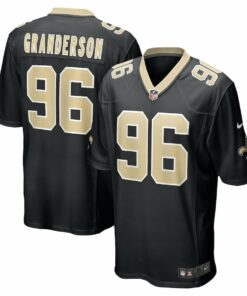 Carl Granderson 96 New Orleans Saints Men Game Jersey - Black JS3720 nicesnker