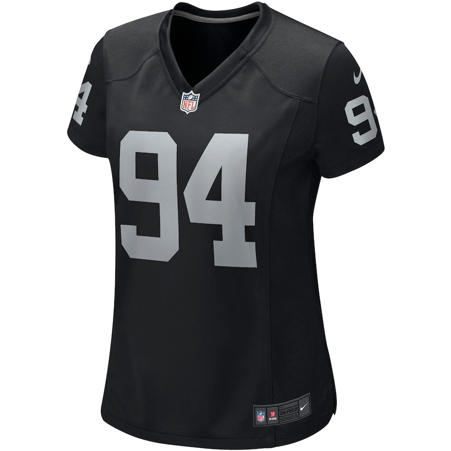 Carl Nassib 94 Las Vegas Raiders Women Game Jersey - Black JS3754 nicesnker - Image 2