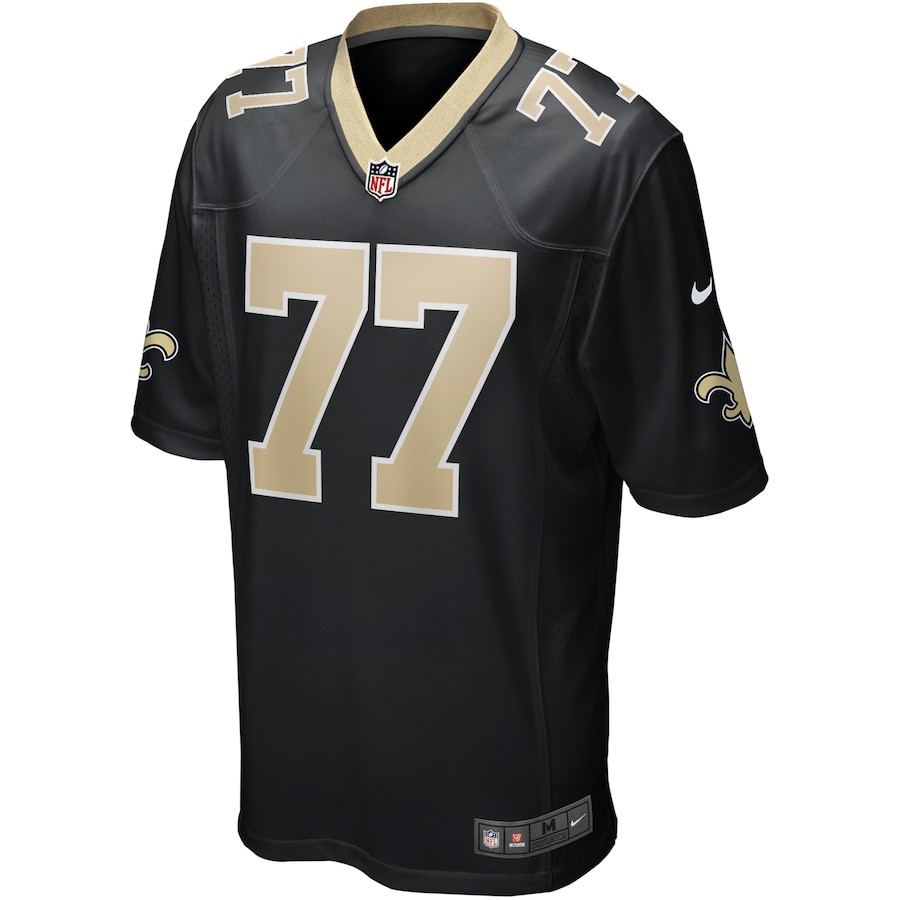 Carl Nicks 77 New Orleans Saints Men Game Retired Jersey - Black JS1384 nicesnker - Image 2
