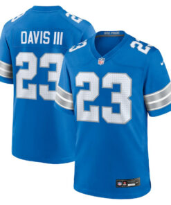Carlton Davis III 23 Detroit Lions Game Men Jersey - Blue JS4496 nicesnker