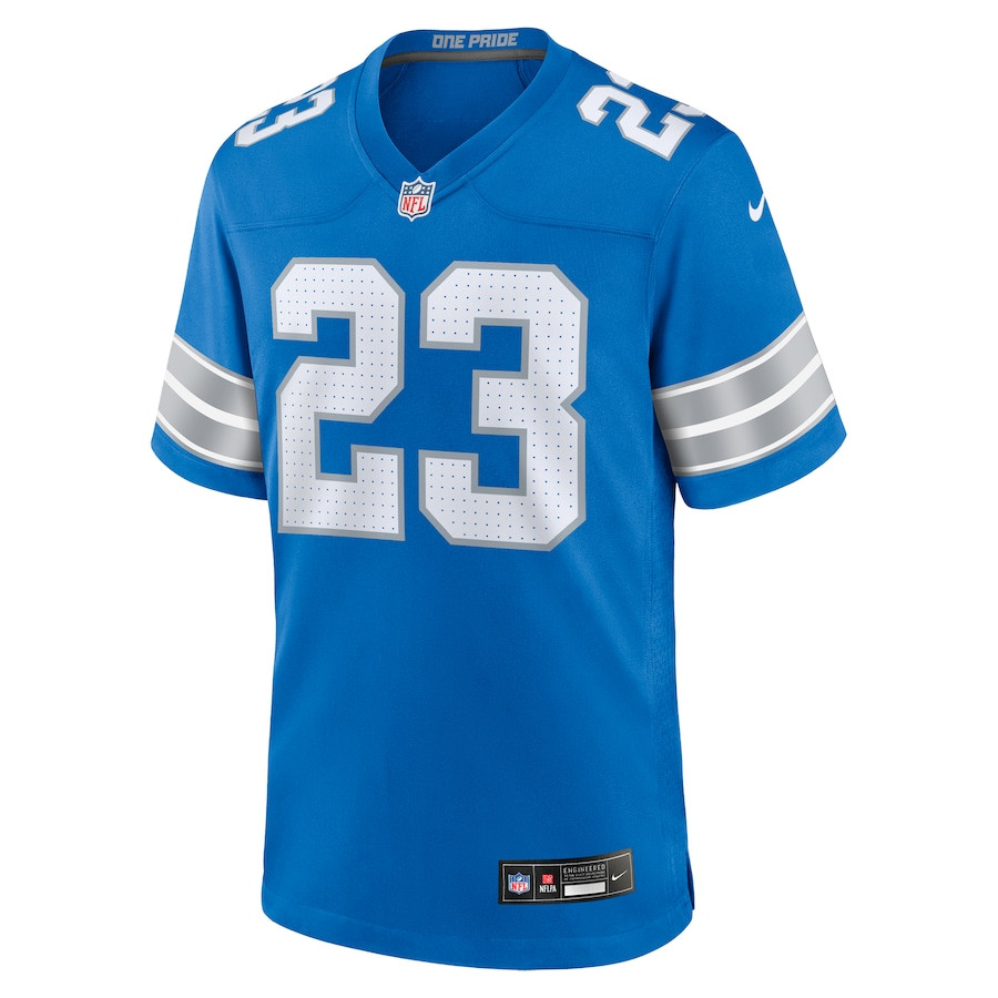 Carlton Davis III 23 Detroit Lions Game Men Jersey - Blue JS4496 nicesnker - Image 2