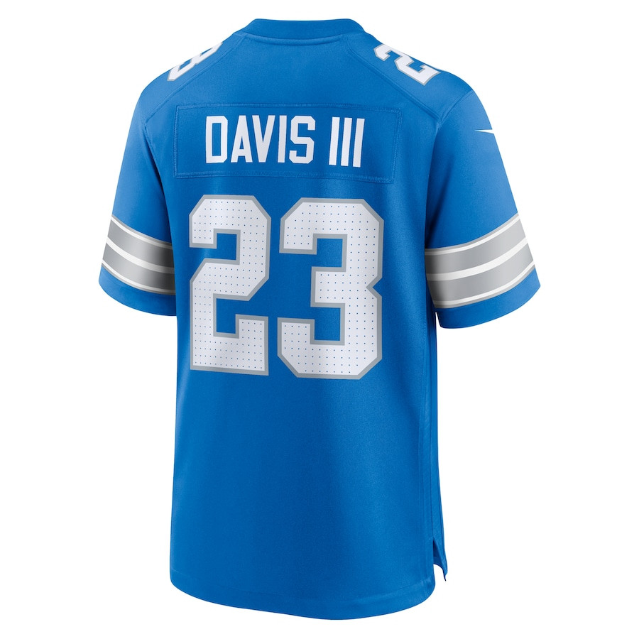 Carlton Davis III 23 Detroit Lions Game Men Jersey - Blue JS4496 nicesnker - Image 3