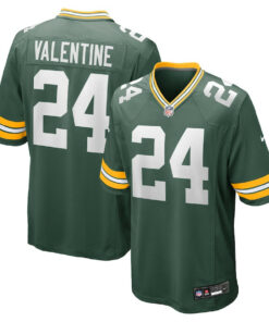 Carrington Valentine 24 Green Bay Packers Game Men Jersey - Green JS7538 nicesnker