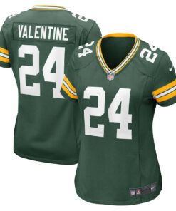 Carrington Valentine 24 Green Bay Packers Women's Game Jersey - Green JS8652 nicesnker