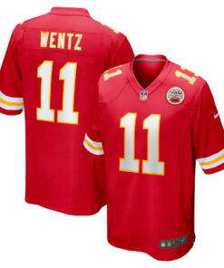 Carson Wentz 11 Kansas City Chiefs Game Men Jersey - Red JS8275 nicesnker