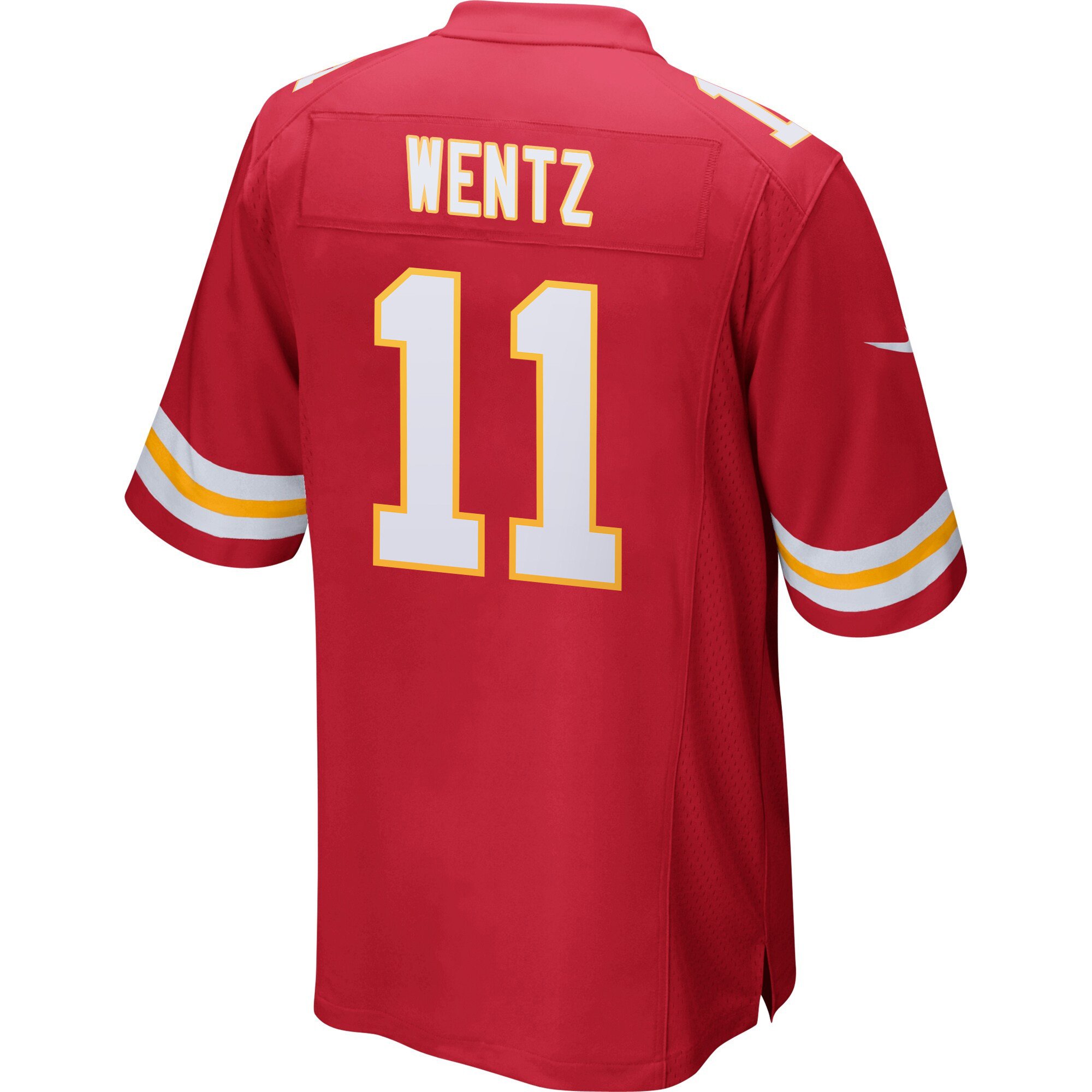 Carson Wentz 11 Kansas City Chiefs Super Bowl LIX Champions Patch 'New Orleans - Where Legends Are Made' EMBROIDERED Game Men Jersey - Red JS4745 nicesnker - Image 2