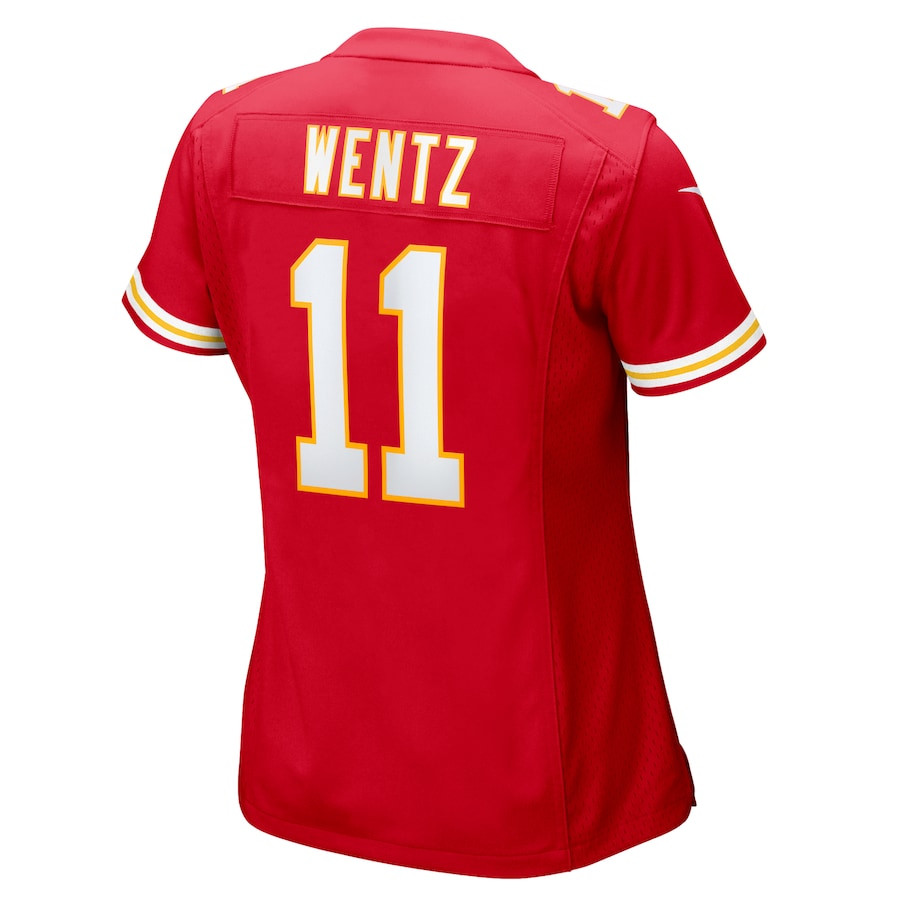 Carson Wentz 11 Kansas City Chiefs Women's Game Jersey - Red JS3022 nicesnker - Image 3