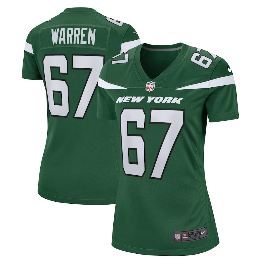 Carter Warren 67 New York Jets Women Game Jersey - Gotham Green JS7378 nicesnker