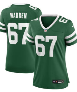 Carter Warren 67 New York Jets Women's Team Game Jersey - Legacy Green JS5553 nicesnker