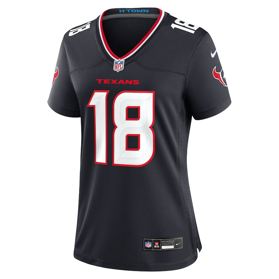 Case Keenum 18 Houston Texans Women's Team Game Jersey - Navy JS7257 nicesnker - Image 2