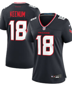 Case Keenum 18 Houston Texans Women's Team Game Jersey - Navy JS7257 nicesnker