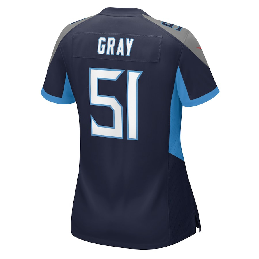 Cedric Gray 51 Tennessee Titans Women's Game Jersey - Navy JS9960 nicesnker - Image 3
