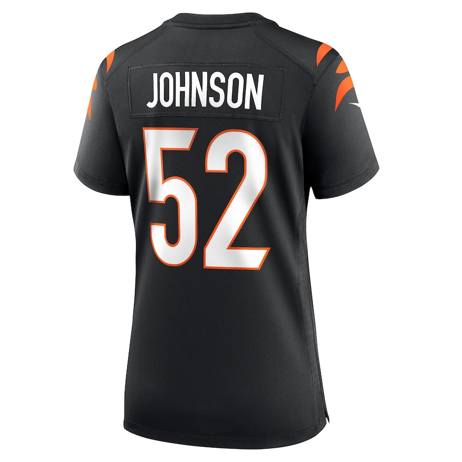Cedric Johnson 52 Cincinnati Bengals Women's Game Jersey - Black JS5003 nicesnker - Image 3
