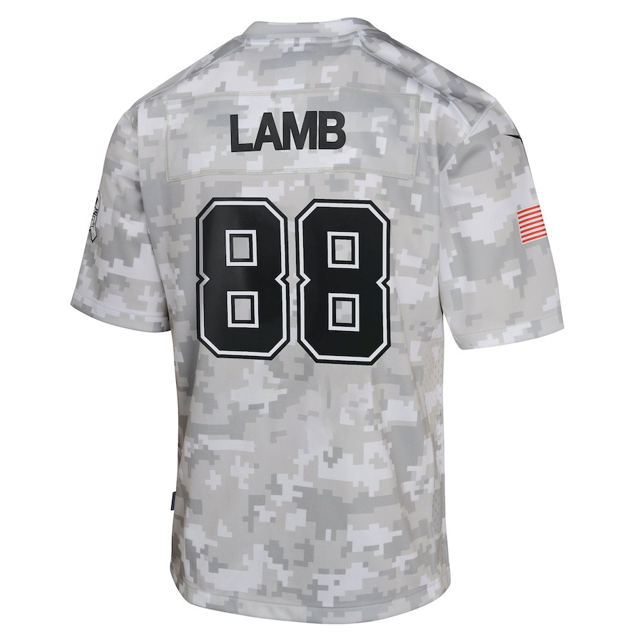 CeeDee Lamb 88 Dallas Cowboys 2024 Salute to Service Game YOUTH Jersey - Arctic Camo JS1140 nicesnker - Image 3