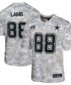 CeeDee Lamb 88 Dallas Cowboys 2024 Salute to Service Game YOUTH Jersey - Arctic Camo JS1140 nicesnker