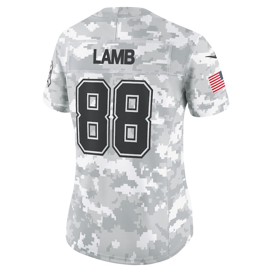 CeeDee Lamb 88 Dallas Cowboys Women's 2024 Salute to Service Limited Jersey - Arctic Camo JS8076 nicesnker - Image 3