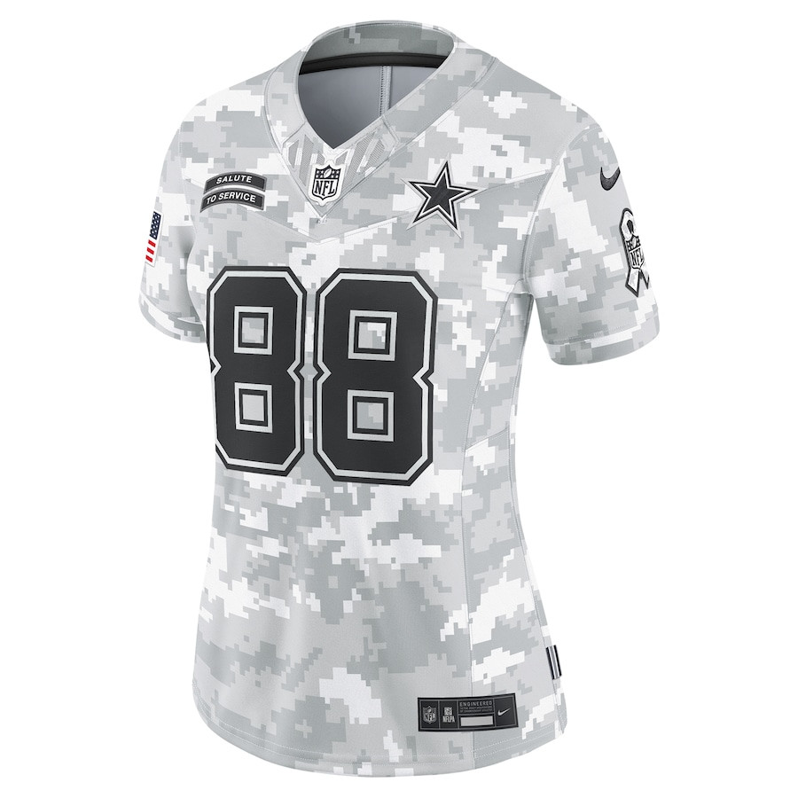 CeeDee Lamb 88 Dallas Cowboys Women's 2024 Salute to Service Limited Jersey - Arctic Camo JS8076 nicesnker - Image 2